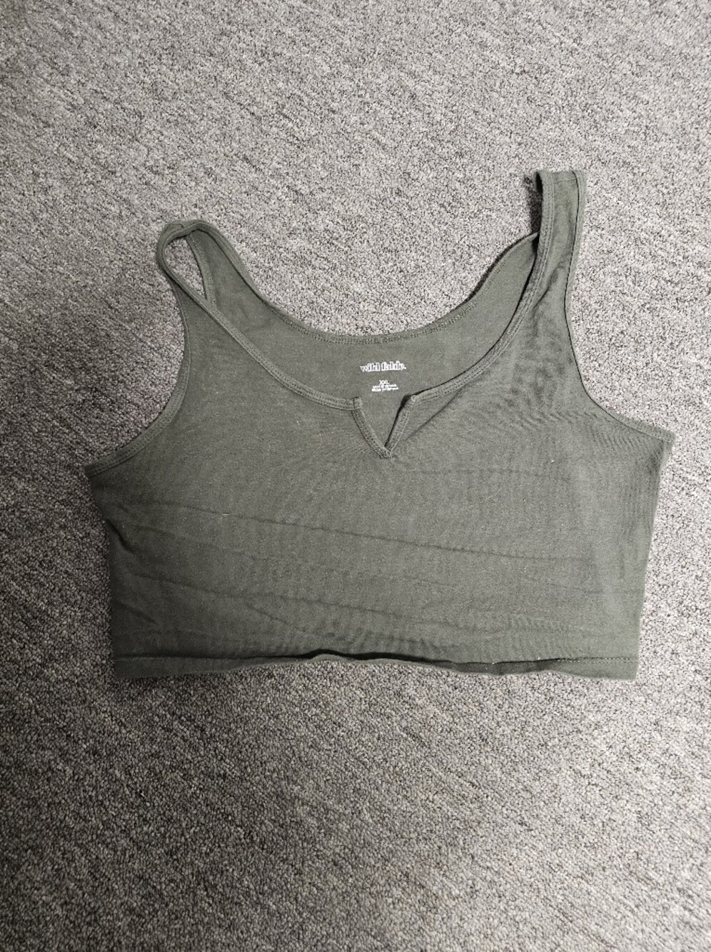 wild fable Olive Green Cropped Tank Top